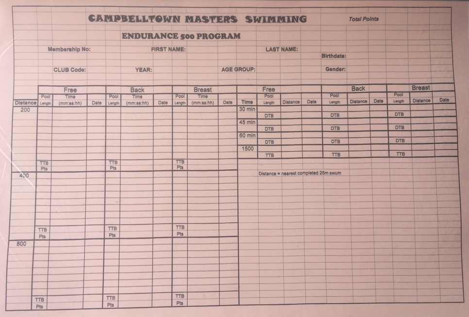E500 sample record sheet